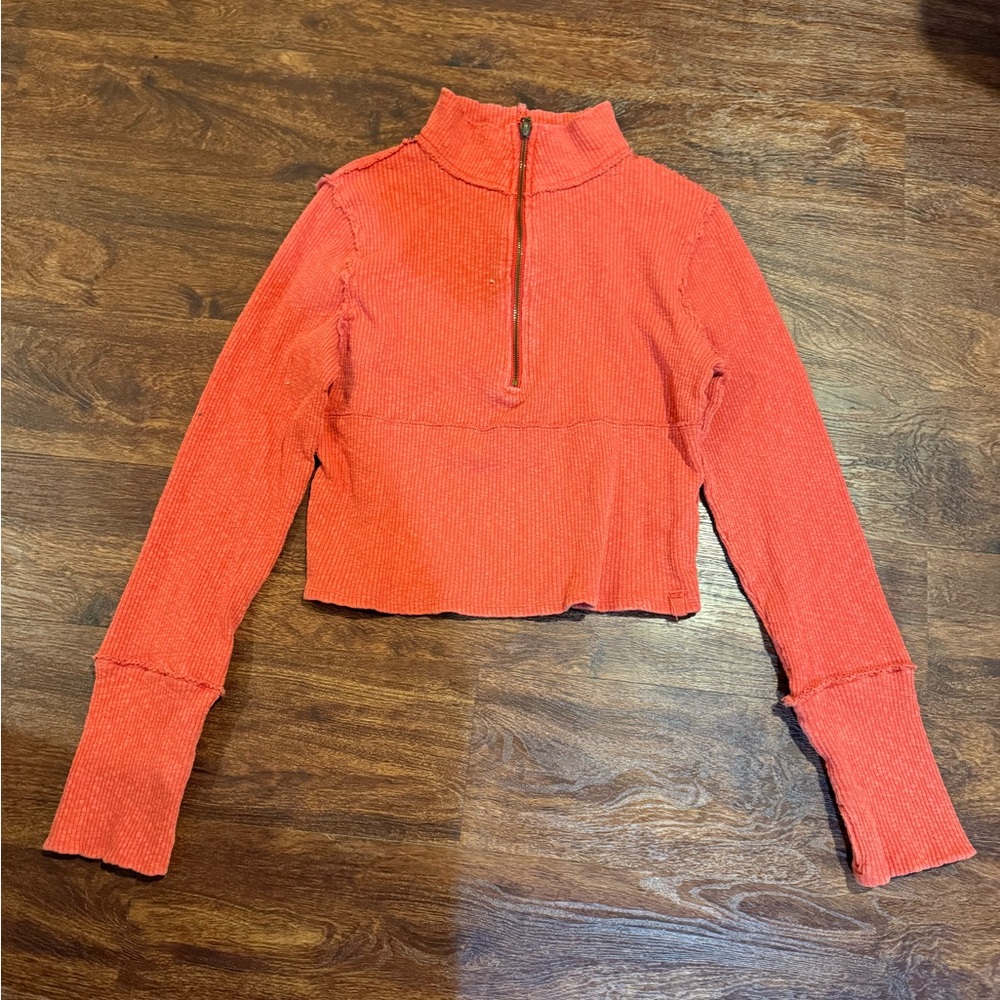 Free People Quarter Zip Top